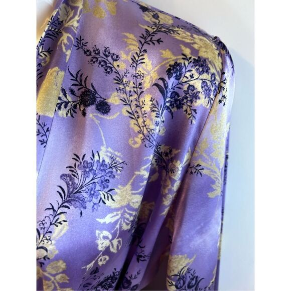 Delicates belt robe medium m purple gold lace sleeves - Picture 4 of 7